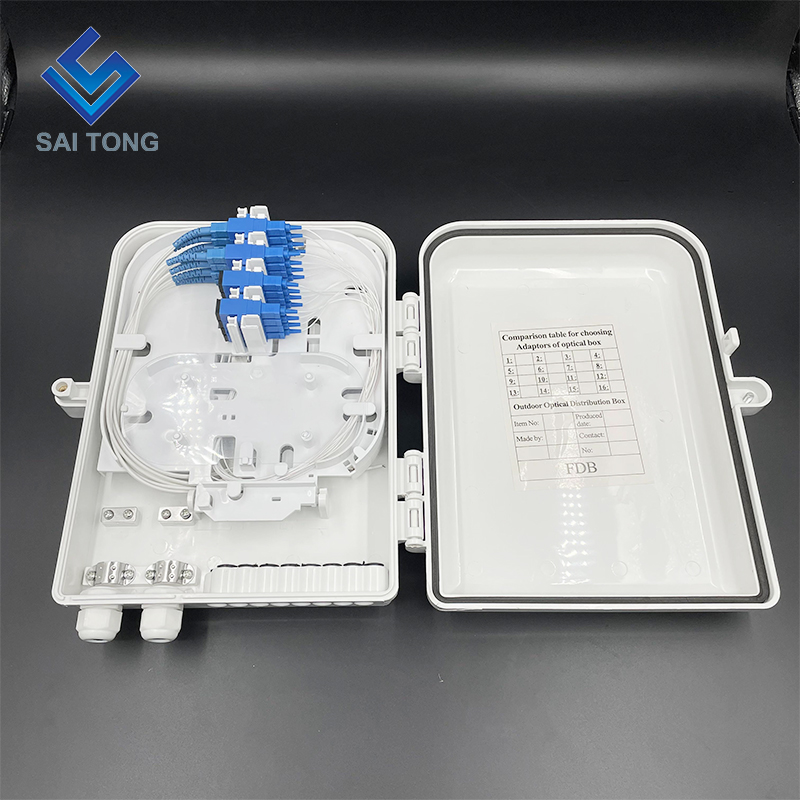 Made in China FDB fiber equipment terminal box 16 core indoor /outdoor ftth fiber optic distribution box with 16pcs SC adaptor