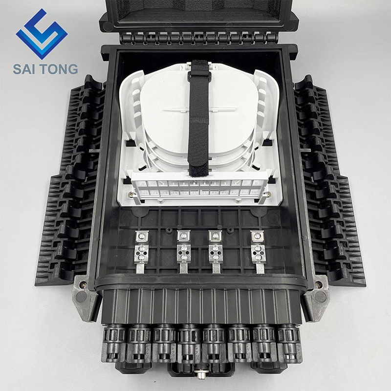 Outdoor Fiber Access Terminal Closure 96 cores Wall Mounting and Pole Mounting Installation 16 Port Fiber Optic Splice Enclosure