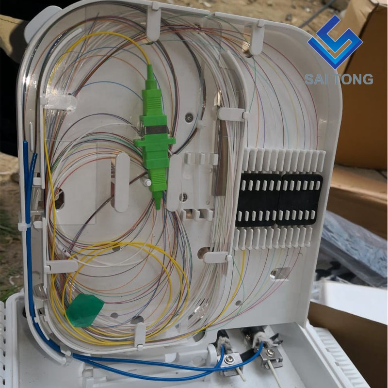 Cixi made16 cores termination box sc/upc FTTH 16 core distribution box Waterproof Rubber Cable Gland Gpon onu Fiber Junction Box