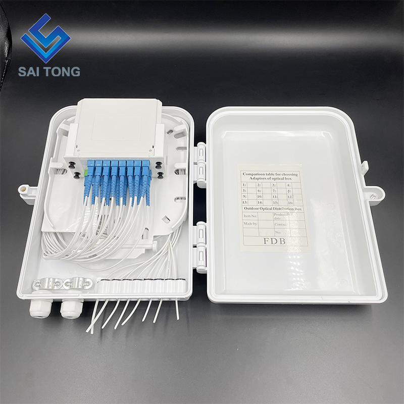 FTTH BOX 16 core outdoor 16 ports fiber distribution box with 1x16 plc splitter terminal box for wall-mount and Pole mounted