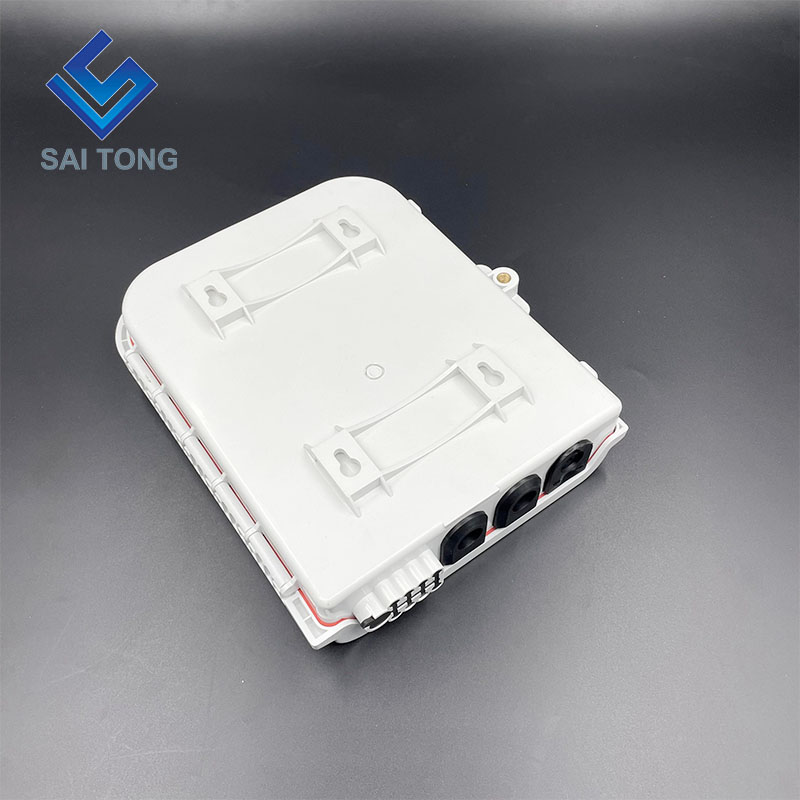 Outdoor IP65 Waterproof 8 Core Fiber Optic Distribution Box 3 in 4 out with good abs material