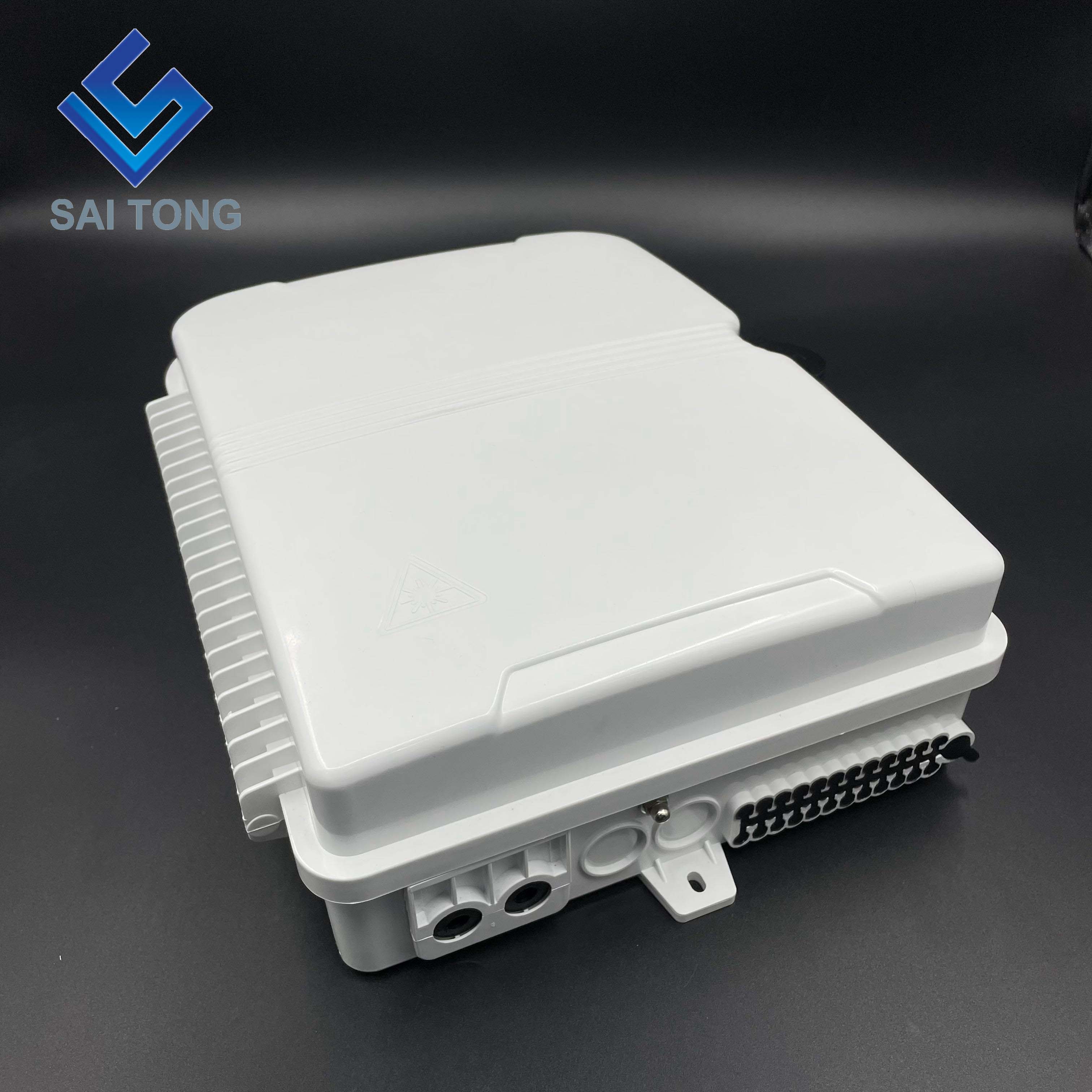 Saitong 24 Core optical fiber distribution box 4 in 24 out optical fiber protection box ABS material 24 cores fiber splice box