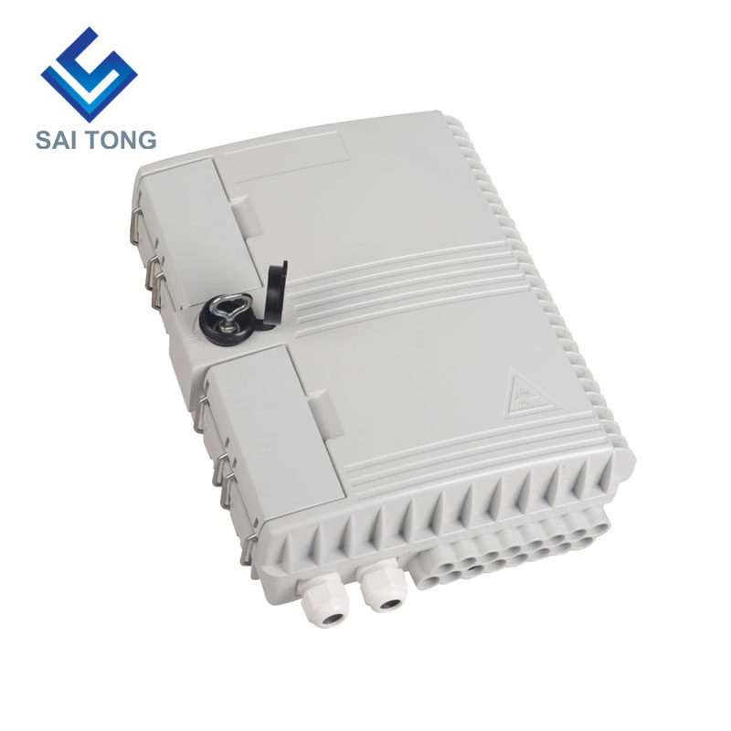 China good quality 16 cores gray abs distribution box sc upc fiber terminal box FTTH fiber optic terminal box wall-mounted FOB