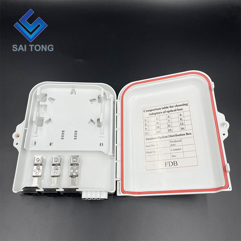 Outdoor IP65 Waterproof 8 Core Fiber Optic Distribution Box 3 in 4 out with good abs material