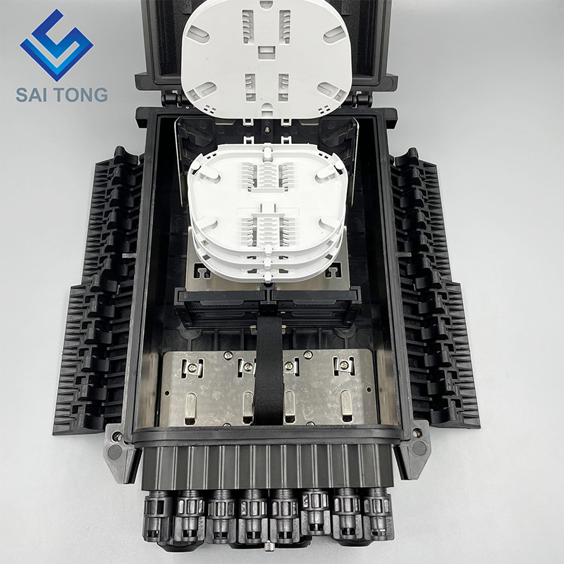 Saitong FTTH Outdoor Waterproof IP65 16 core box distribution Fiber Optic Terminal 4 in 16 out with new product 1 buyer