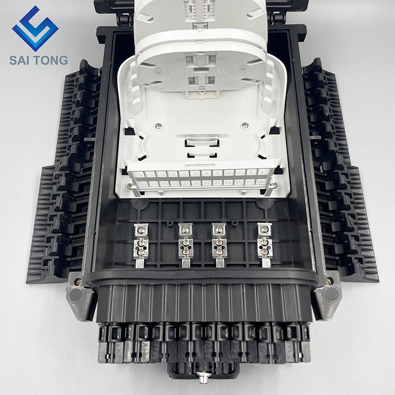 Aerial/Underground distribution box 2/6 ports ip68 24 pcs adapter fiber optic NAP box manhole optical joint closure fot FTTH