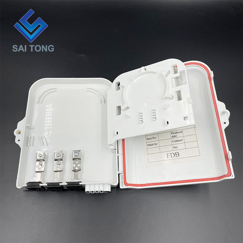 Outdoor IP65 Waterproof 8 Core Fiber Optic Distribution Box 3 in 4 out with good abs material