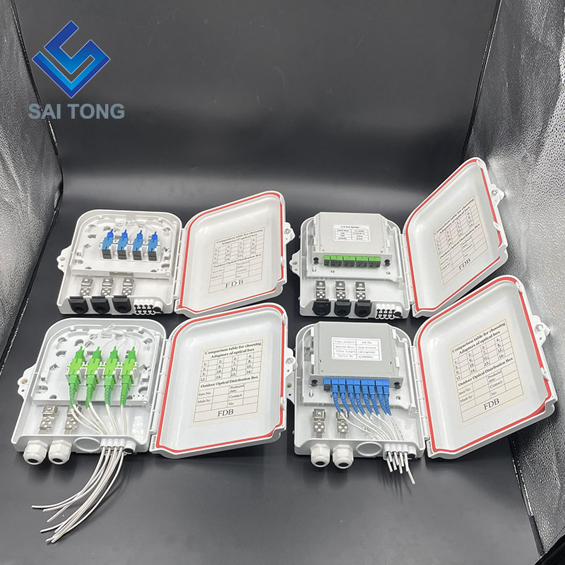 China Factory 48 core ftth box plc splitter 4 tray optical distribution box 2 in 8 port NAP for fiber optic equipment