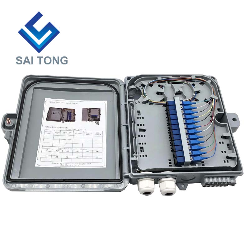 Supply Cheap Price FTTH Outdoor 12 Core IP65 Fiber optic Connector Box Waterproof Cable Gland Gpon Onu Fiber Optic Splice Box