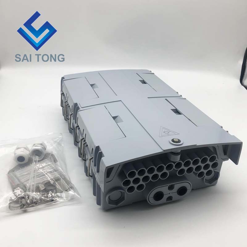 Outdoor PC ABS Gray24 Core fiber optic enclosure box SC FTTH plastic cajas de fibra NAP CTO 24core Fiber Optic Distribution Box