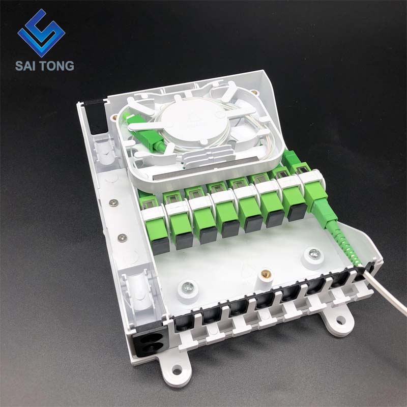 Cixi Saitong FTTH 8 Core fiber optic terminal box indoor and outdoor 8 ports Mini wall mounted New product with Ukrainian style