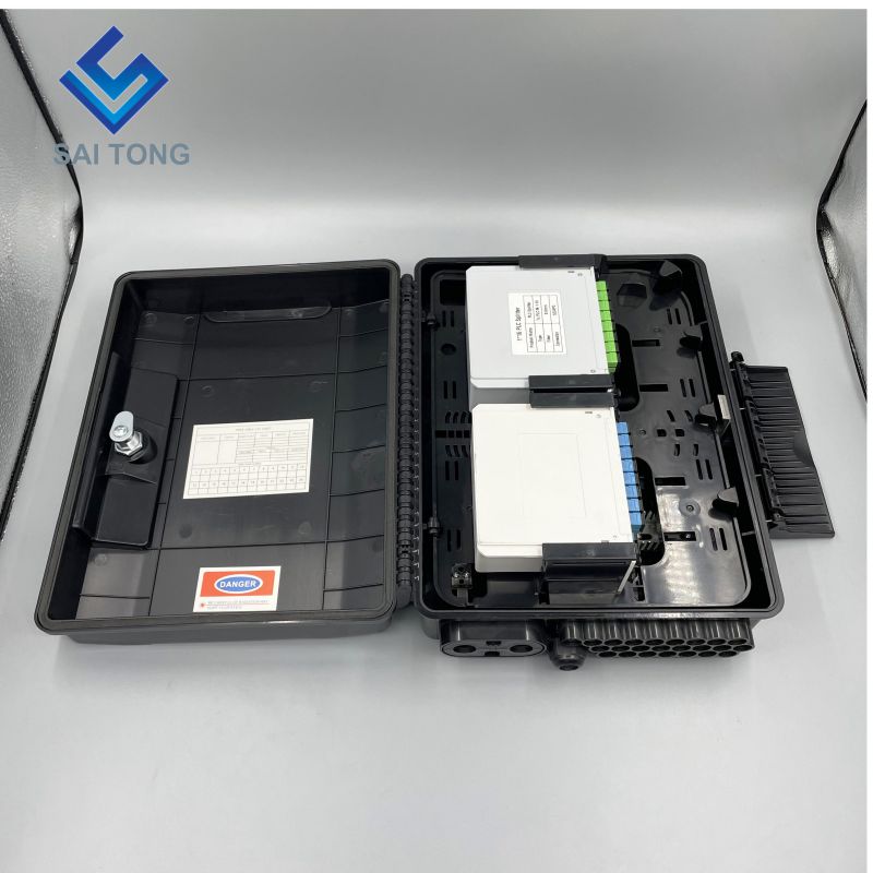 Outdoor ABS 32 or 48 Core fiber optic enclosure box SC FTTH plastic cajas de fibra NAP CTO Fiber Optic Distribution Box