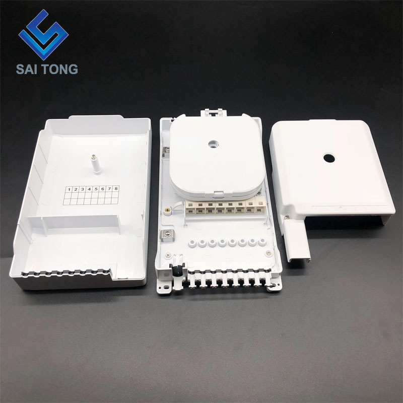 Saitong FTTH In Stock China Manufacturer 8 fiber Weatherproof Outdoor FTTH Distribution Fiber Optic Terminal Box HUAWEI Type