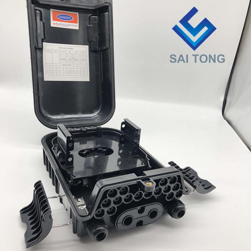 Saitong Made16 Core fiber optic enclosure box PLC FTTH FTTX FTTP Fiber Termination Box IP65 Outdoor Optical Fiber Joint Box Nap