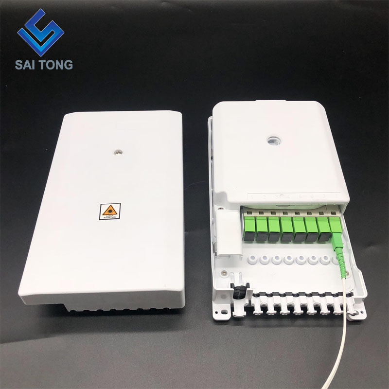 Saitong FTTH In Stock China Manufacturer 8 fiber Weatherproof Outdoor FTTH Distribution Fiber Optic Terminal Box HUAWEI Type