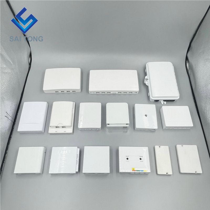 2 Core FTTH Mini Indoor/Outdoor Fiber Optic Termination Box wall mounted 2 Ports with SC Adapter plastic ftth fiber optic box