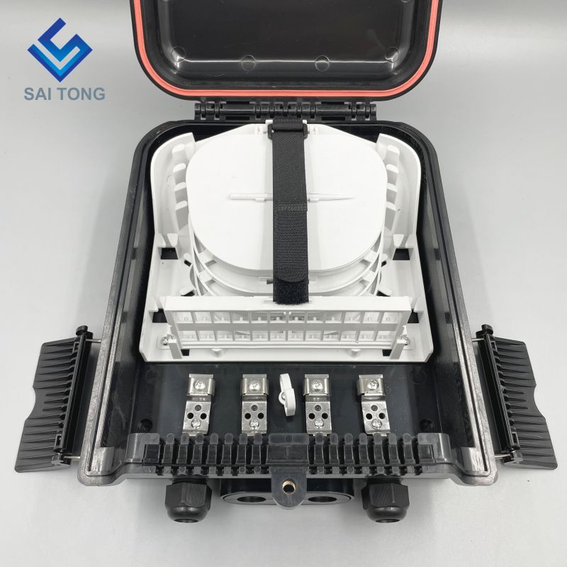 Outlet cable in the box top New design Outdoor 4 inlet 16 outlet FTTH 16 Core fiber box optic distribution box with tray type