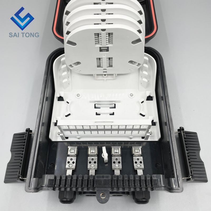 Outlet cable in the box top New design Outdoor 4 inlet 16 outlet FTTH 16 Core fiber box optic distribution box with tray type