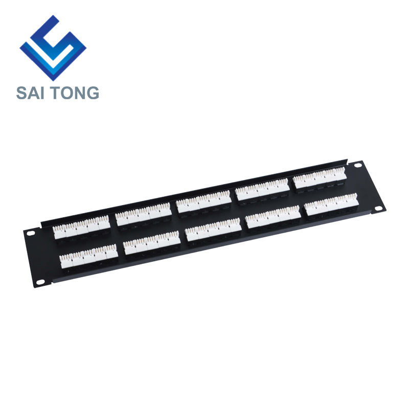 2U 19'' 50 Ports RJ11 Krone Jackets,Steel Bracket Cat3 Patch Panel Blank Unshielded utp Cat3 RJ11 Patch panel