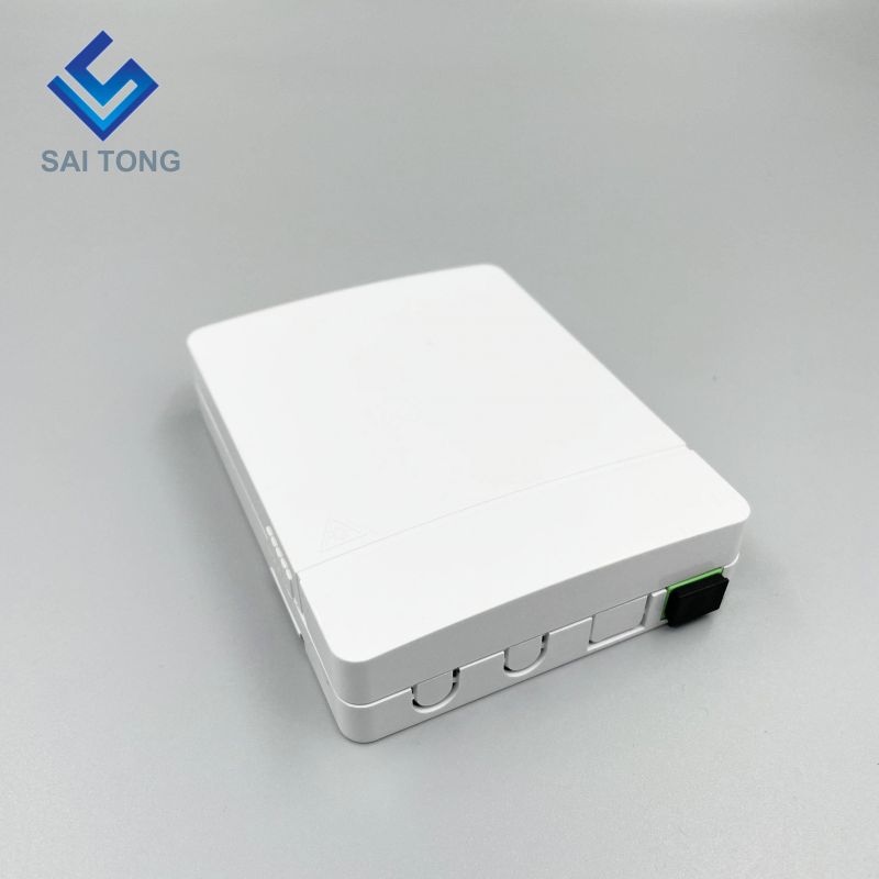 Ningbo Saitong Good Price Mini 2 Core FTTH Optical Fiber Termination Box Indoor Fiber Optic Terminal Distribution Box