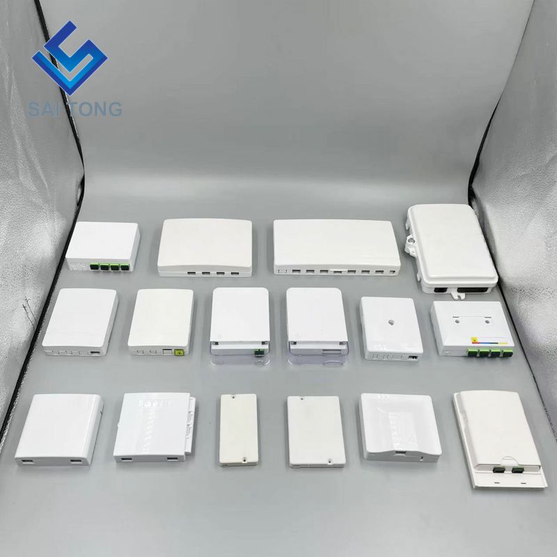 Ningbo Saitong Good Price Mini 2 Core FTTH Optical Fiber Termination Box Indoor Fiber Optic Terminal Distribution Box