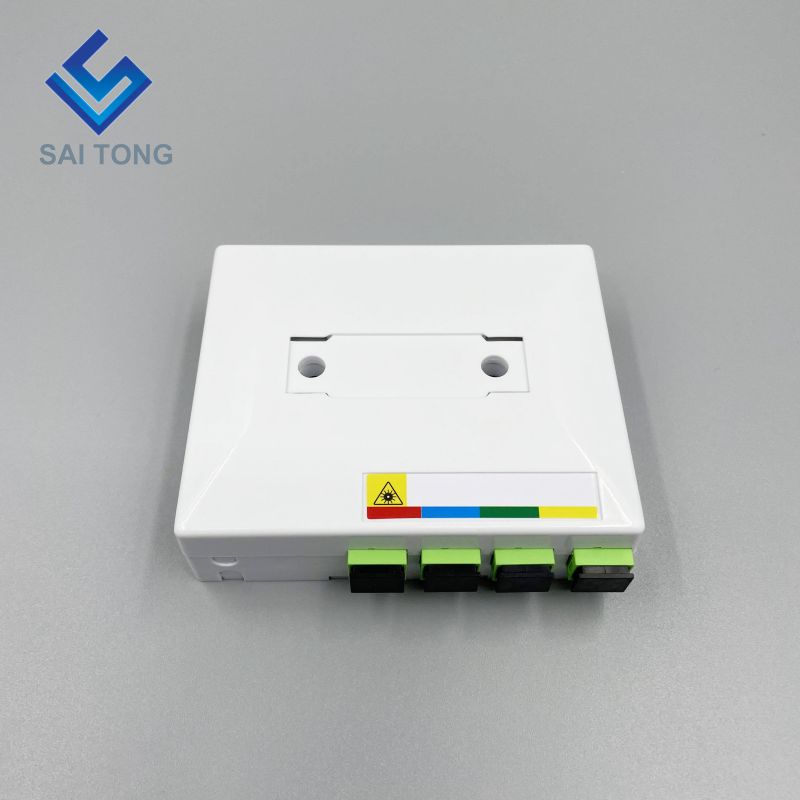 FTTH mini fiber optic terminal box White plastic FTTH 4 PORT 4 Core roseta optica desktop Fiber Optic termination box