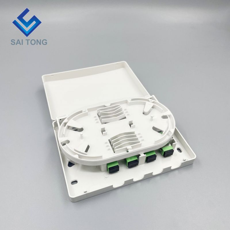 Supply Good Quality 4 Cores FTTH Fiber Optic mini Termination box/4 ports Desktop Small ftth Box/Mini Fiber Optic Equipment