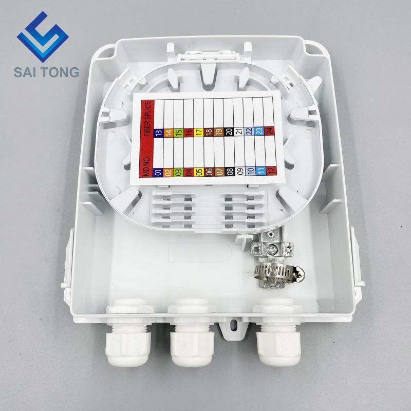 Cixi Saitong FTTH 8 Core fiber optic terminal box indoor 8 ports fiber Box wall mounted 1 in/3 out FDB New product