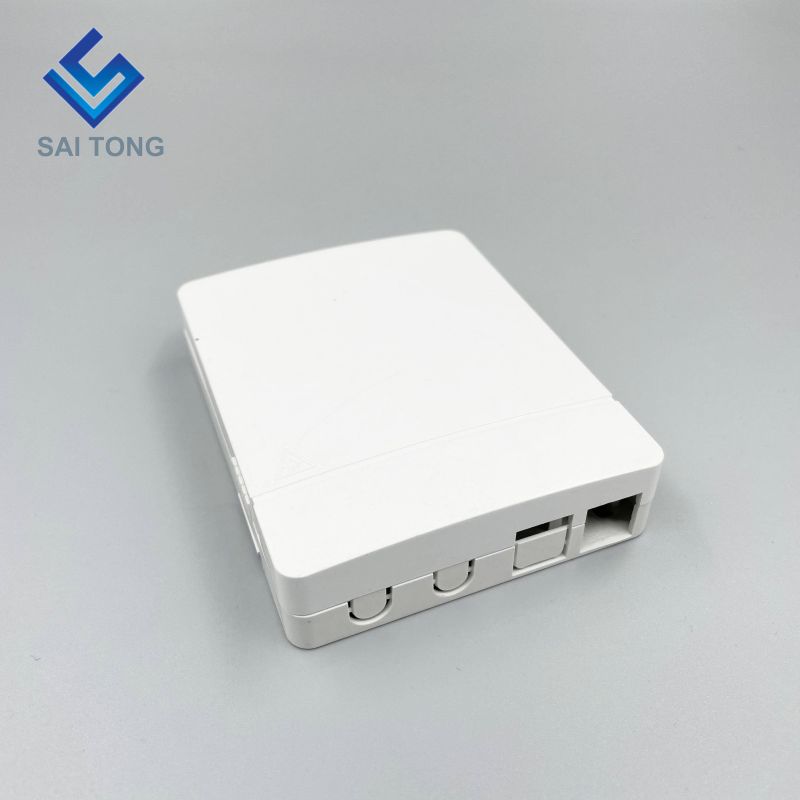 2 ports cores wall mounted Socket Panel Box 2 port Mini FTTH faceplate panel fiber optic terminal box for Earless adapter