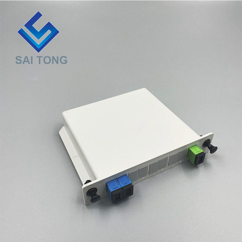 1:2 SC/UPC Card PLC fiber optical splitter card inserting splitter waterproof SC UPC LGX box cassette type splitter