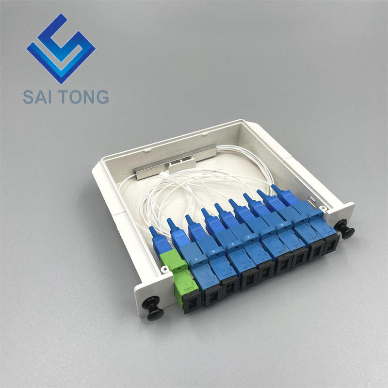 SC/UPC 1 x 8 Fiber Optic PLC Splitter Mini tube Type Splitter Plc Splitter waterproof SC UPC LGX box cassette type