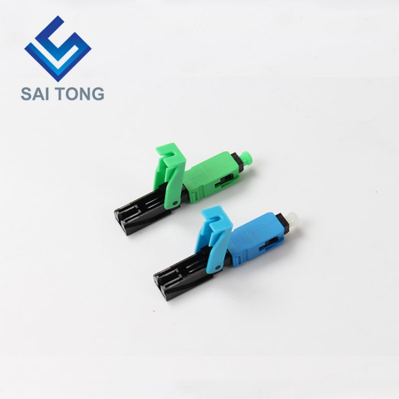 FTTH Fiber Optic Fast connector sc apc green color fiber cable fast connector Quick Connector Field assembly Singlemode