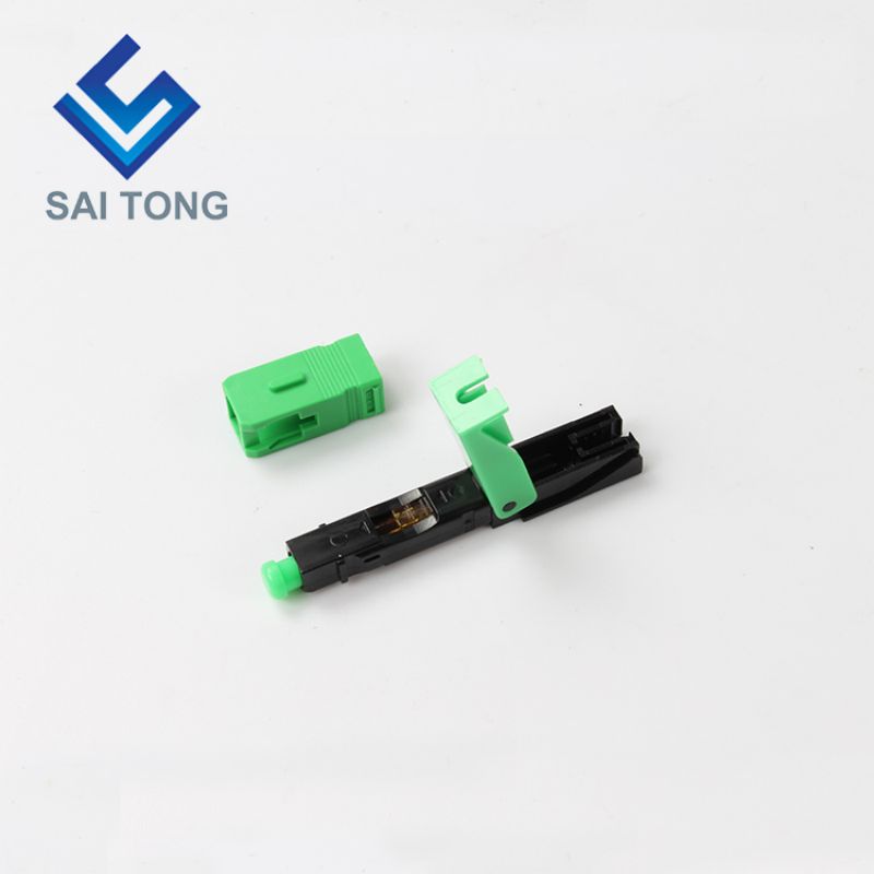 FTTH Fiber Optic Fast connector sc apc green color fiber cable fast connector Quick Connector Field assembly Singlemode