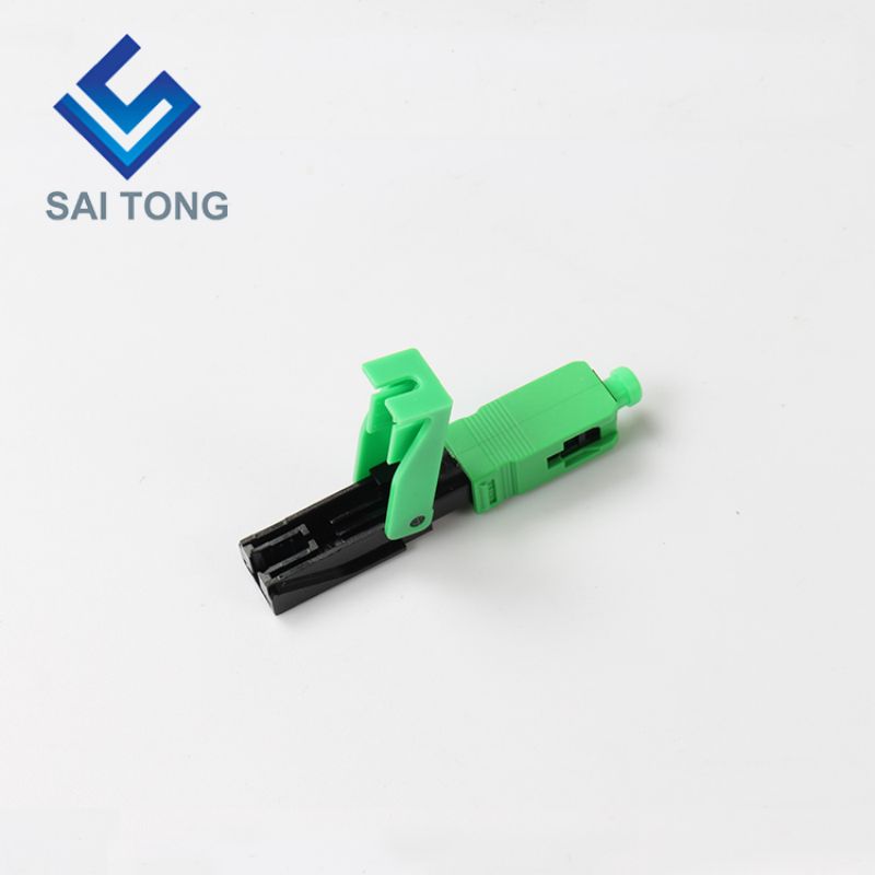 FTTH Fiber Optic Fast connector sc apc green color fiber cable fast connector Quick Connector Field assembly Singlemode