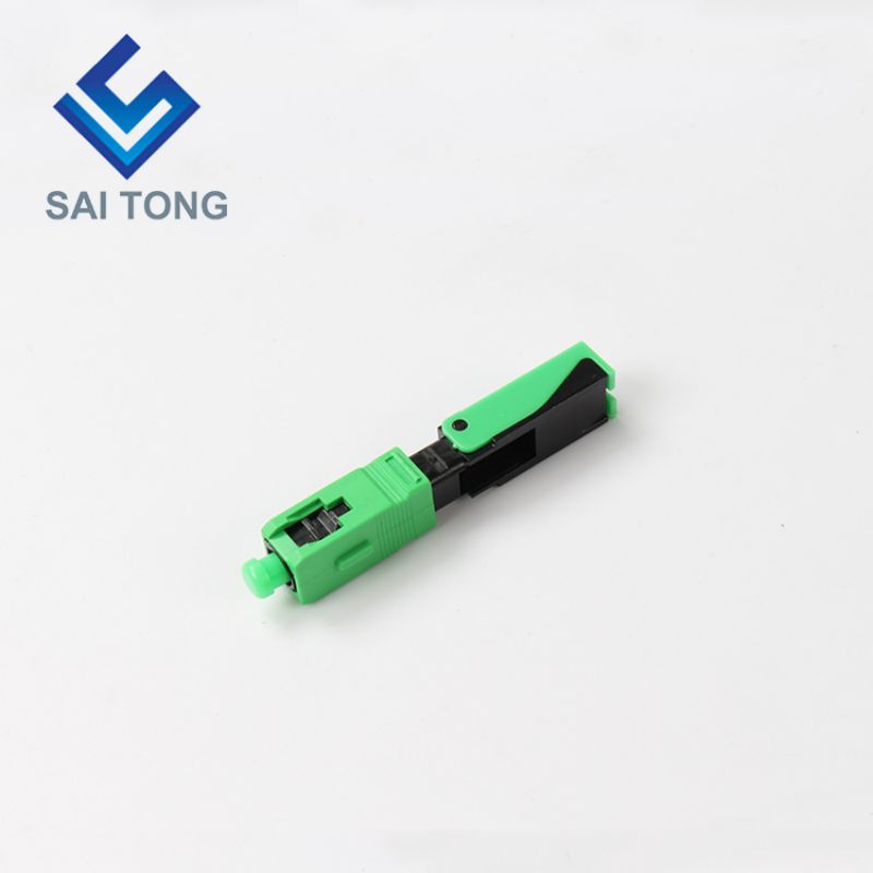 FTTH Fiber Optic Fast connector sc apc green color fiber cable fast connector Quick Connector Field assembly Singlemode