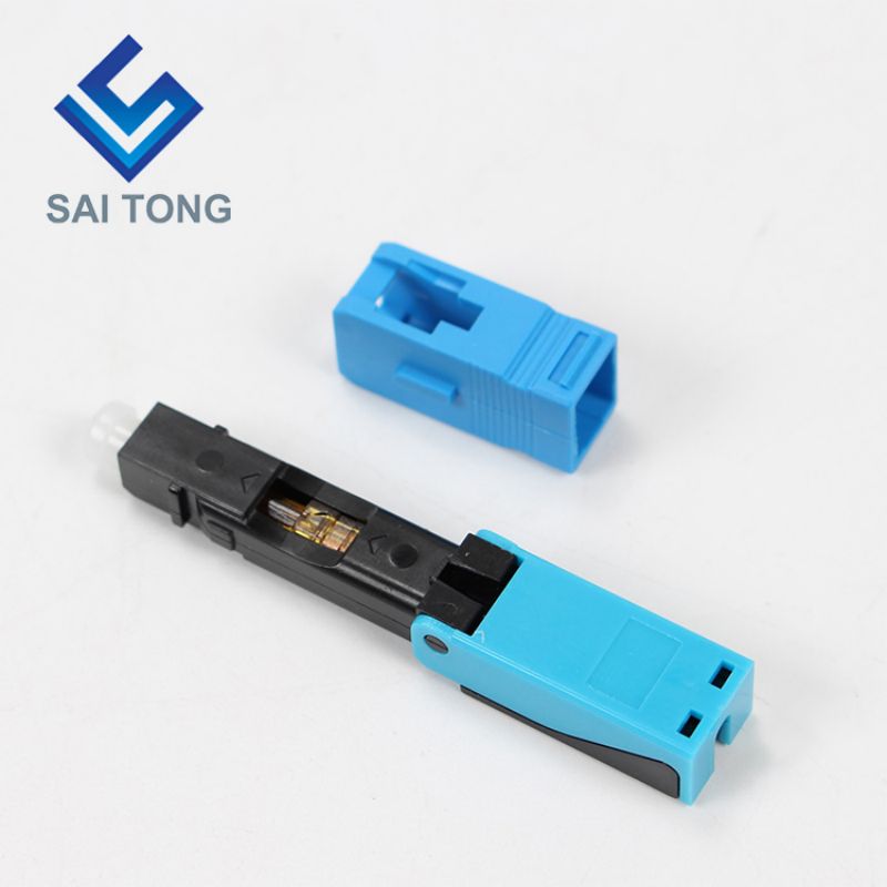 SC UPC Optic Fiber Fast Connector blue for Field Assemble FTTH Quick Connector 0.3dB fiber cable fast connector Singlemode