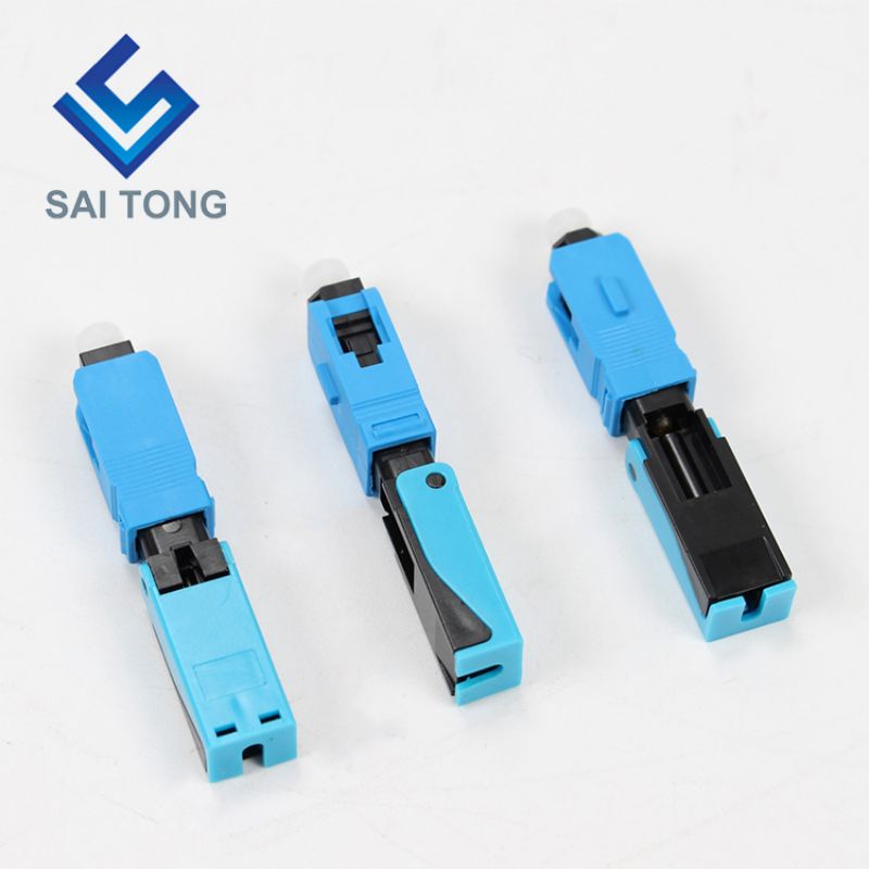 SC UPC Optic Fiber Fast Connector blue for Field Assemble FTTH Quick Connector 0.3dB fiber cable fast connector Singlemode