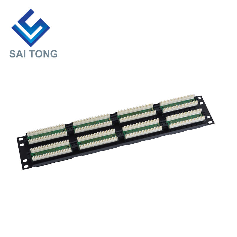 2U 19'' 48 Ports RJ45 Krone Jackets,Steel Bracket Cat6 Patch Panel Blank Unshielded utp Cat5e CAT6 CAT6A RJ45 Patch