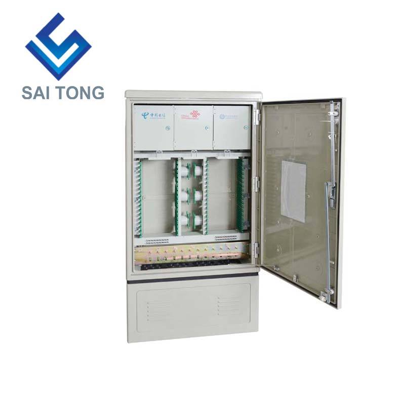 SaiTong FTTH Splice 288 Core fiber optical SMC cabinet waterproof IP55 smc fiber cabinet Support for Standard or Customized