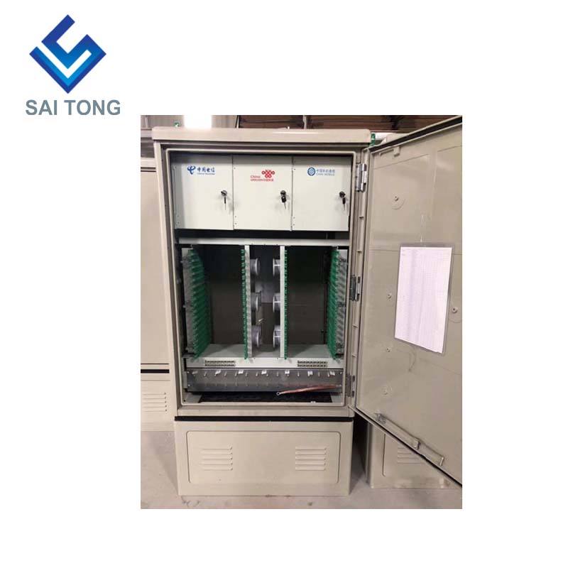 SaiTong FTTH Splice 288 Core fiber optical SMC cabinet waterproof IP55 smc fiber cabinet Support for Standard or Customized