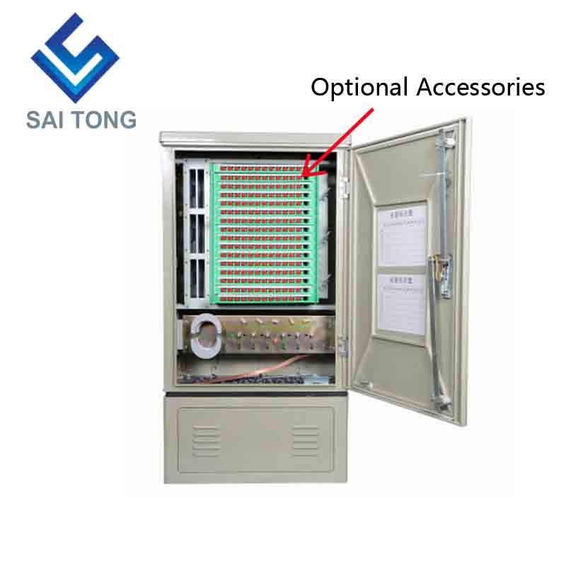 SaiTong FTTH 144 Core fiber distribution hub cabinet SMC Material waterproof outdoor access 144 fiber optic cabinet