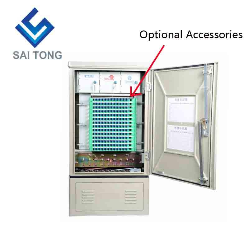 SaiTong FTTH 144 core optic distribution cabinet outdoor waterproof IP55 144 core fiber optic cabinet ODF ODB