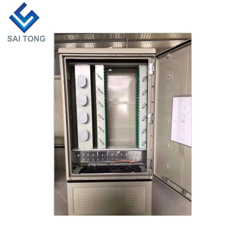 Saitong FTTH 288 core fiber optic cabinets SMC optic fiber distribution cross connection cabinet fiber ftth distribution cabinet