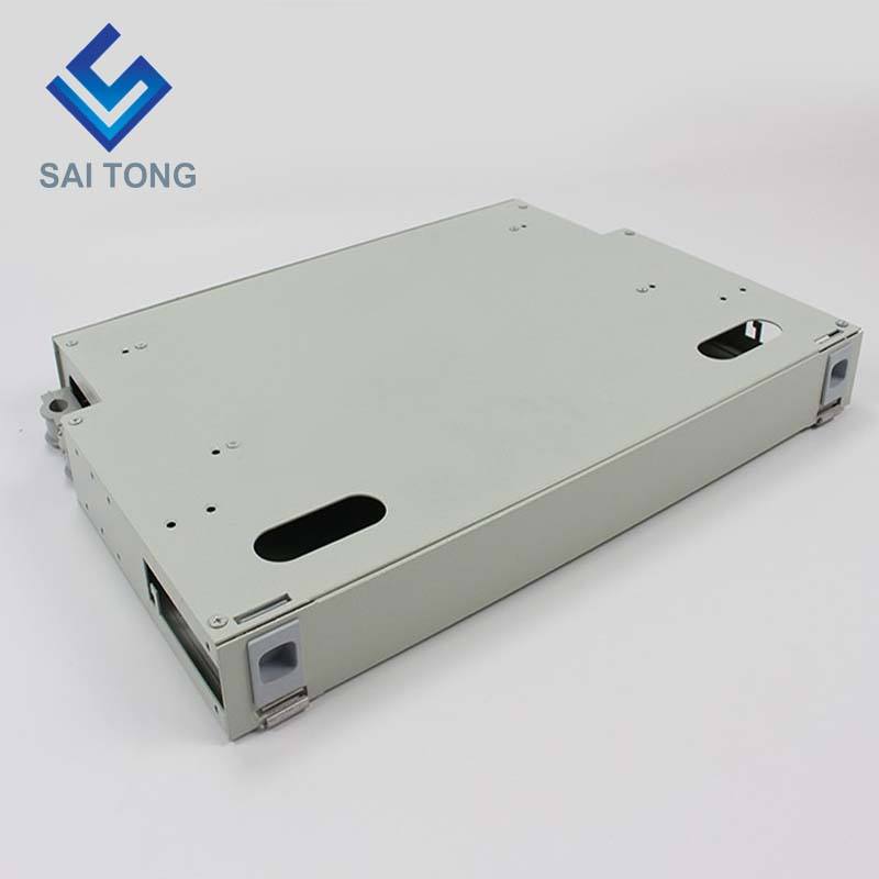 SaiTong FTTH 19 Inch Rack Mount 12 Port Cabinet SC/FC ODF 1 U 12 core Optical fiber Distribution Frame Optional Full Load