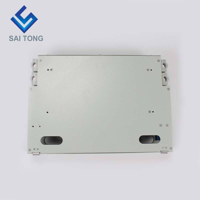 SaiTong FTTH 19 Inch Rack Mounting 24 Port Cabinet SC/FC ODF 2 U 24 core Optical fiber Distribution Frame Optional Full Load