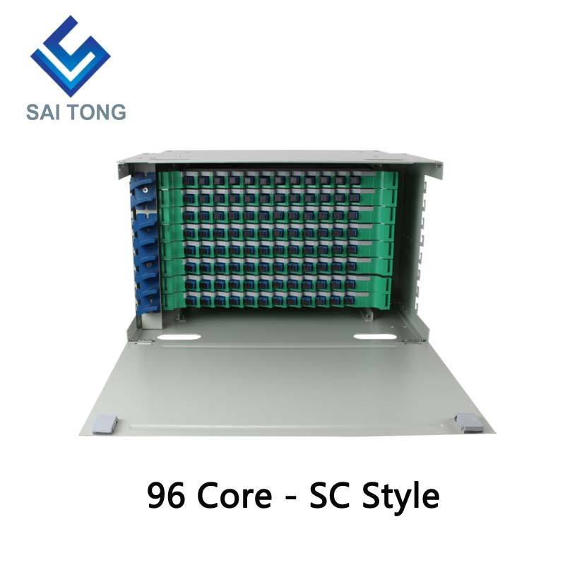 FTTH 19 Inch Rack Mount 96 Port Cabinet SC/FC ODF 8U 96 core Outdoor Optical fiber Distribution Frame Price Optional Full Load