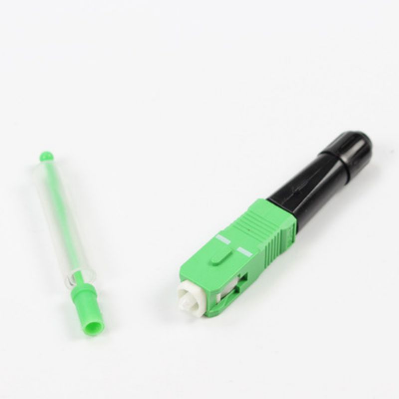 SC/APC Hot Melting Type optical fiber fusion splice on fast SOC connector