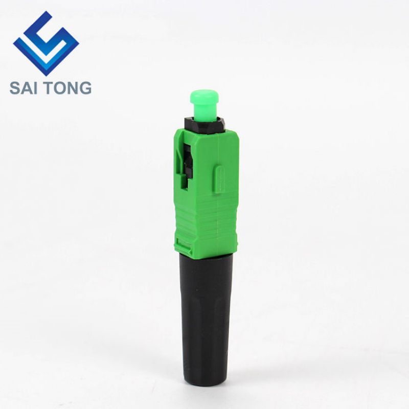 SC APC UPC single mode green blue field assembly optical fast connector fiber optic quick connector for ftth drop cable